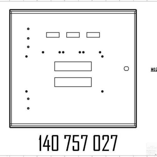 140757027 - DOOR + DISPLAY UNIT RIGHT POWDER COATED 3 PPU